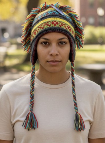 Nwt knit hat with ear - ear,, flaps